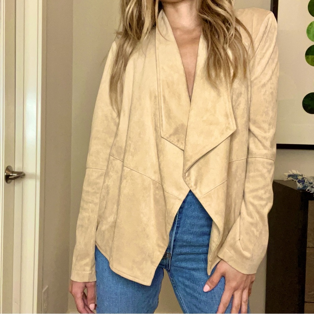 Suede It Out Tan Vegan Suede Jacket